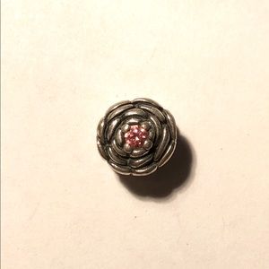 Pandora Blooming Rose Charm with Pink CZs (Ret.)